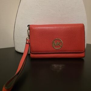 Michael Kors Red Wristlet Wallet